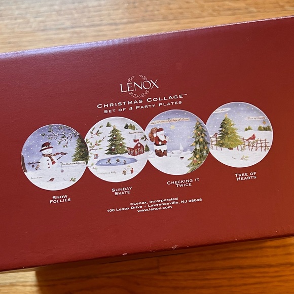 Lenox Christmas Collage Party Plates Set of 4 - Picture 4 of 10
